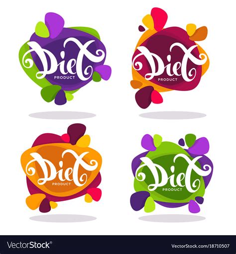 Collection Of Bright Stickers Emblems Royalty Free Vector