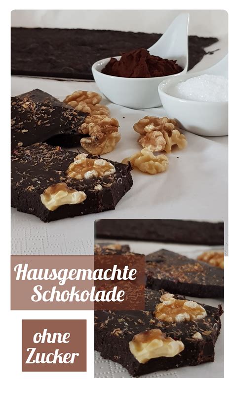 Hausgemachte Schokolade Ohne Zucker Und Ohne Palm L Schokolade Ohne