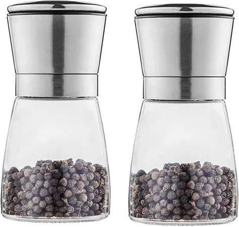 Amazon Stainless Steel Salt And Pepper Grinder Set Of