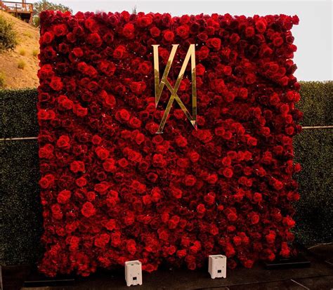 Red Rose Wall For Wedding Reception Decor
