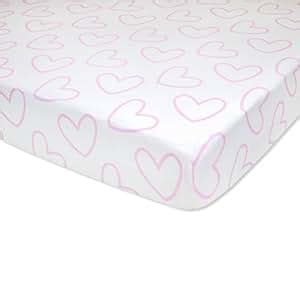 Amazon Wendy Bellissimo Super Soft Fitted Crib Sheet Pink Heart