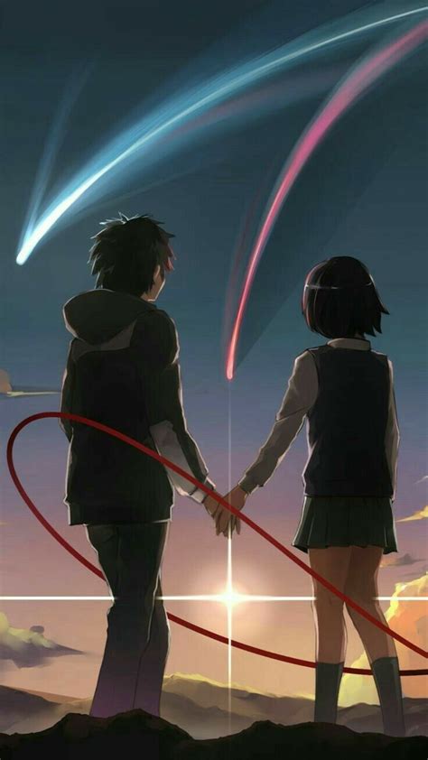 Mitsuha And Taki Couple Anime Hình ảnh Viết Tiểu Thuyết