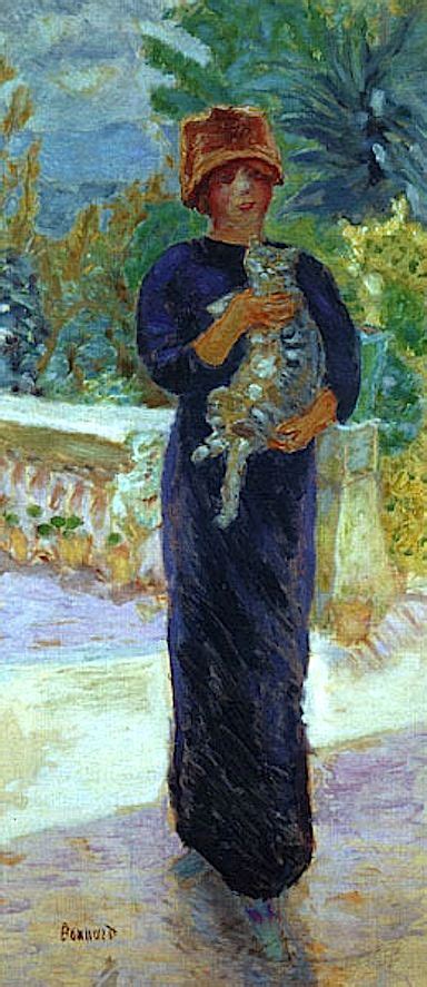 Woman With Cat Pierre Bonnard Пьер боннар Краска Художники