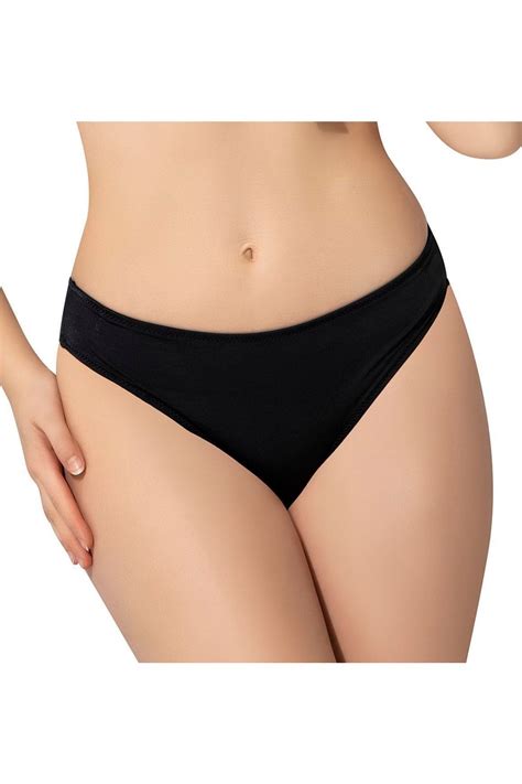 Mikro Tek Slip Bikini Altı Düz Renk Basic 1500 Siyah MayoDenizi