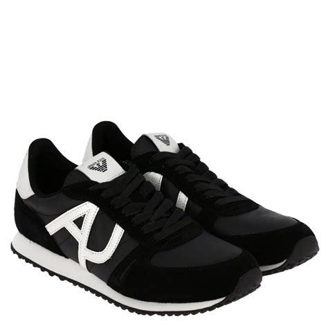 Armani Jeans Outlet Shoes Men Sneakers Armani Jeans Men Black