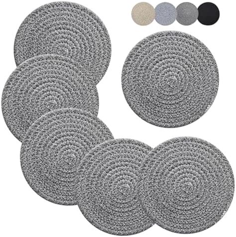 Amazon Rattan Trivets For Hot Dishes Insulated Hot Pads Durable Pot Holder For Table Pots