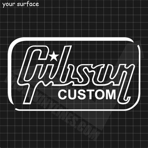 Outlined Gibson Logo Decal