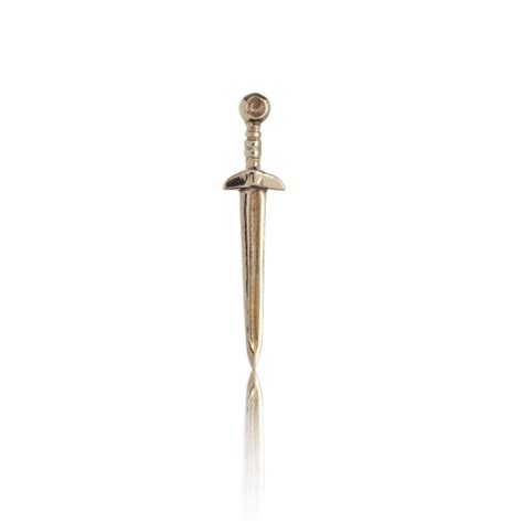 Sword of Doom Stud – 9ct Yellow Gold - objectmaker.com.au