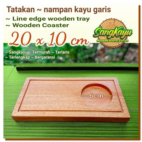 Jual Nampan Tatakan Nampan Kayu 10x20cm Tatakan Kayu Coaster Wooden