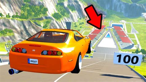 Кто дальше прыгнет? BeamNG drive прыжки машин с трамплина! Бименджи ...