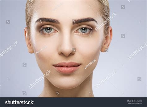 Pretty Girl Fixed Hair Behind Nude Stock Photo 416452852 Shutterstock