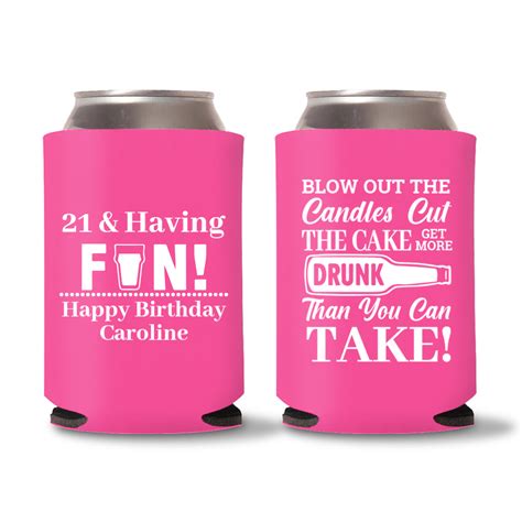 Premium 21st Birthday Koozies Create Your Personalized Favor