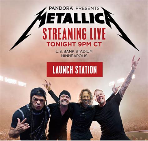 Metallica concert streaming live on Pandora tonight