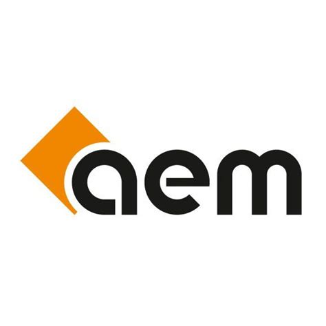 aem logo  black  orange   arrow logos logotipos