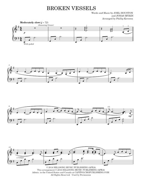 Play Official Version Of Broken Vessels Amazing Grace Arr Phillip Keveren Sheet Music By