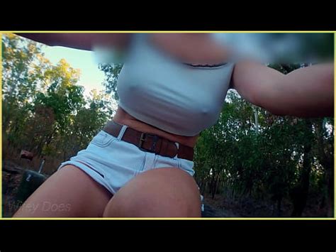 Perfect Beautiful MILF Public Exhibitionist Tit Flash On Park Bike Ride With Tight Crop Top