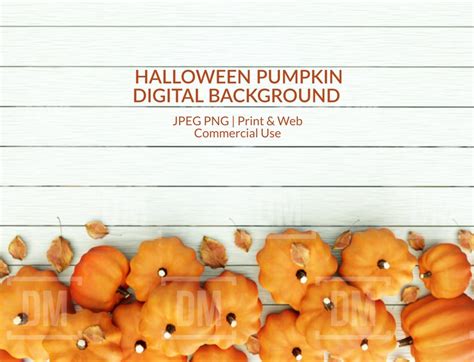 Pumpkin Fall Halloween Background JPEG PNG Print & Web Files - Etsy