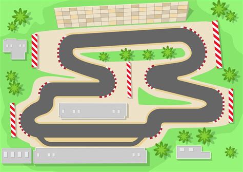 race track top view  vector art  vecteezy