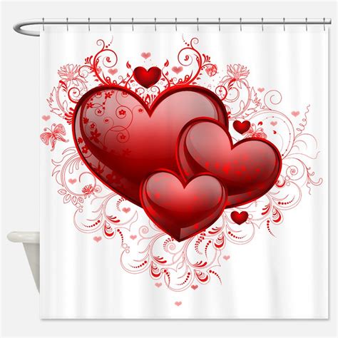 Valentine Shower Curtains Valentine Fabric Shower Curtain Liner