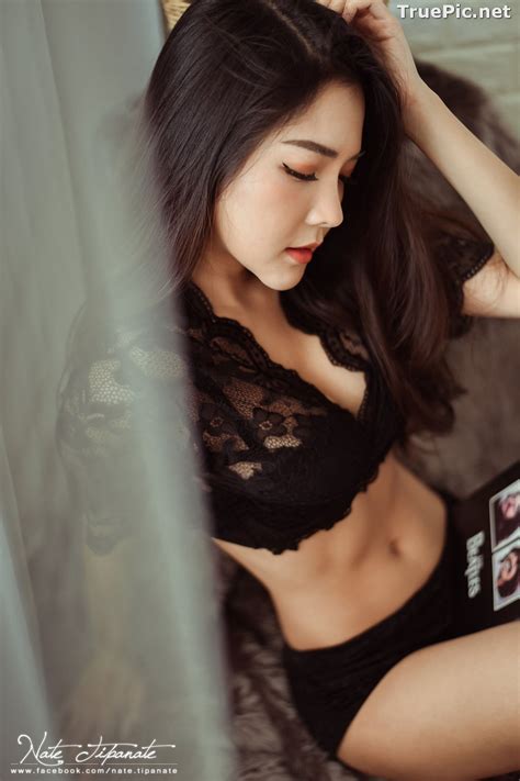 Black And White Lace Lingerie Thailand Model Phitchamol Srijantanet Nh G I Xinh