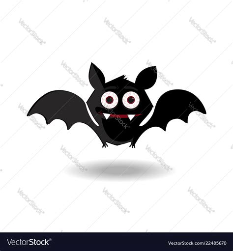 Halloween clip art character of happy bat Vector Image