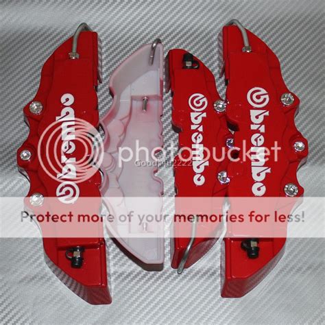 4PCS 3D Red Color Brembo Racing Disc Brake Caliper Covers Set