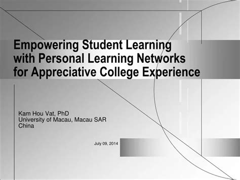 Ppt Empowering Student Learning With Personal Learning Networks For