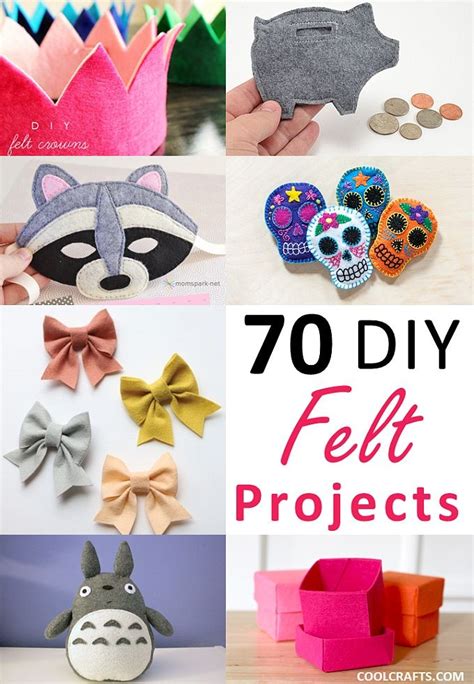 Felt Craft Projects: 70 DIY Ideas Made with Felt • Cool Crafts | Felt ...