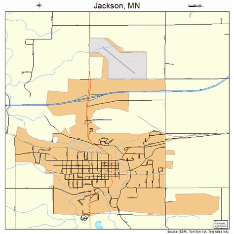 Jackson Minnesota Street Map 2731562