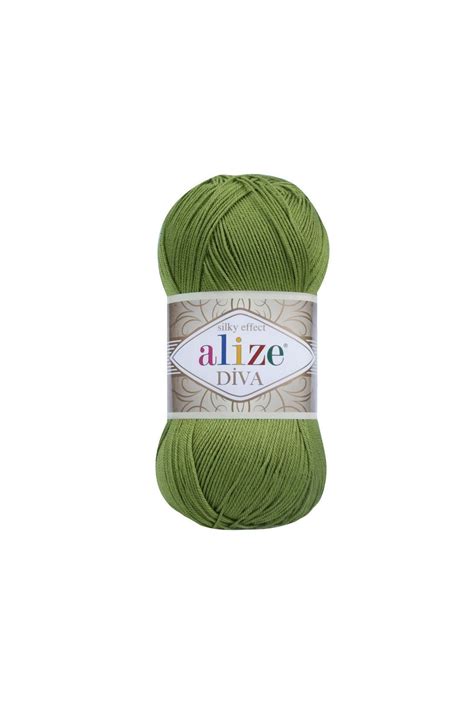 Alize Adet Diva Merserize Ince Ip Yazlık Bikini Bustiyer Bluz Örgü Ipi Yeşil elma Yeşili