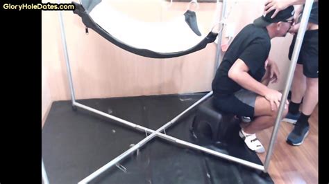 Sling Fucked DILF Sucking Cock Before Bareback Anal