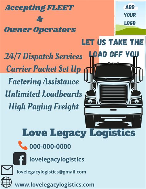 Freight Dispatch Flyer Independent Freight Dispatcher New Dispatcher