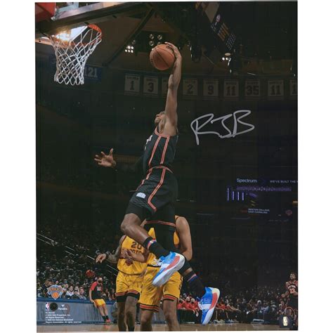 Autographed New York Knicks Rj Barrett Fanatics Authentic 16 X 20