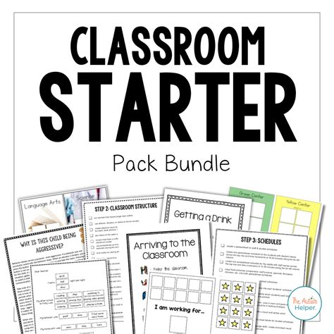 classroom starter pack bundle  autism helper