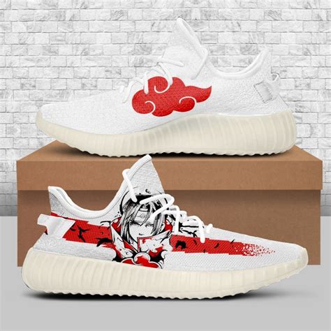 Akatsuki Itachi Shoes Naruto Custom Yeezy Shoes Robinplacefabrics