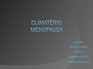 ApresentaçãO ClimatéRio Menopausa PPT