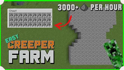 Minecraft Creeper Farm Easy Gunpowder Per Hour Youtube