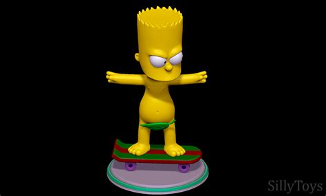 Bart Simpson Skating Naked The Simpsons D File For D PrintingCults