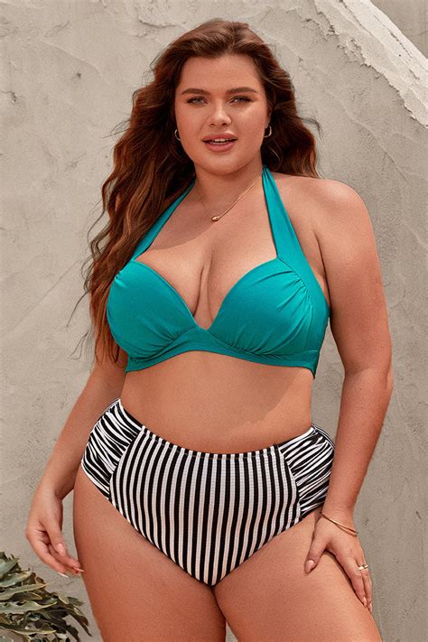 Gro E Gr E Neckholder Bikini Oberteil Mit R Ckenbindung Cupshe Deutschland