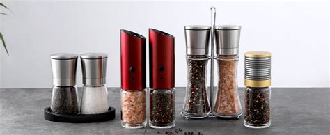 Vzaahu Gravity Electric Pepper And Salt Grinder Set Of Rechargeable