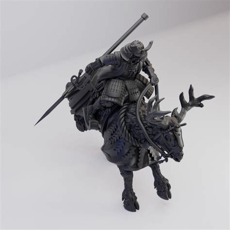 Hot Goblin 羽織騎兵B ミニチュア ホットゴブリン 槍と牡鹿の騎馬武者