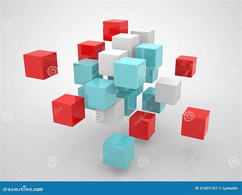 Dimensiones De Una Variable Geométricas Abstractas De Los Cubos Stock