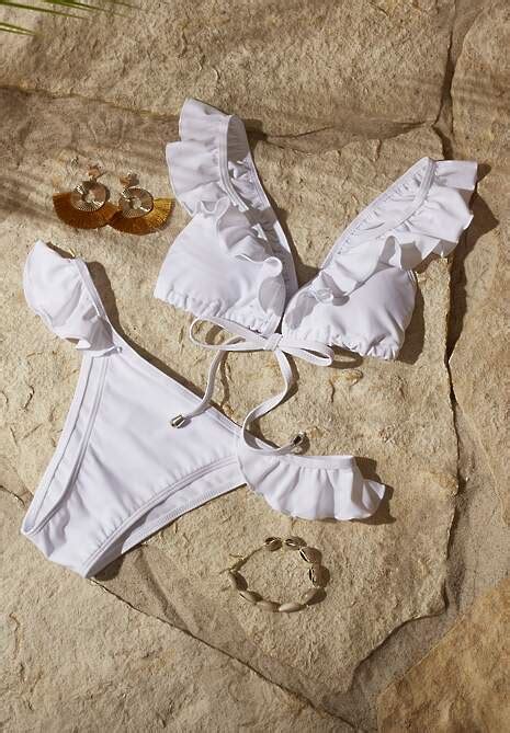 Białe Bikini Crystalline Renee