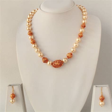 Handmade Pearl Beads Necklace With Images Pearl Jewelry Necklace