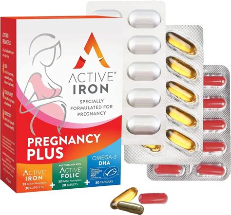 Active Iron Pregnancy Plus 60 Capsules 30 Tablets