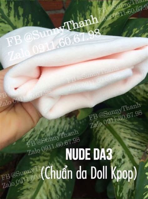 Nude da fansite vải lông nhung nude da sáng nude da màu da cho doll cho thú Kpop doll doll