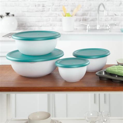 Sterilite 0747 8 Piece Covered Bowl Set Assorted 07479406