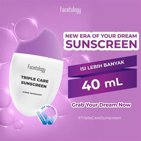 Jual Facetology Triple Sunscreen Krim Pencerah Wajah Shopee Indonesia