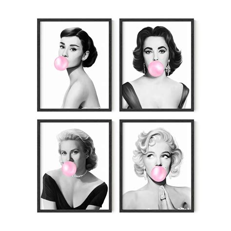 Audrey Hepburn And Marilyn Monroe Bubble Gum