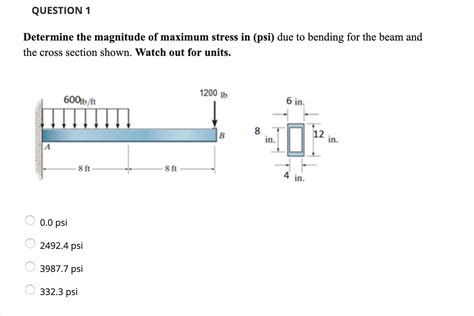 How To Calculate The Maximum Stress In A Beam The Best Picture Of Beam